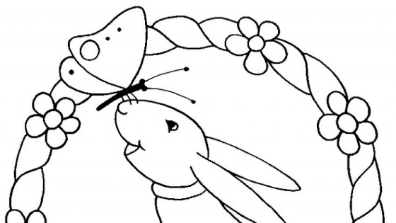 Трафарет зайчика на пасху