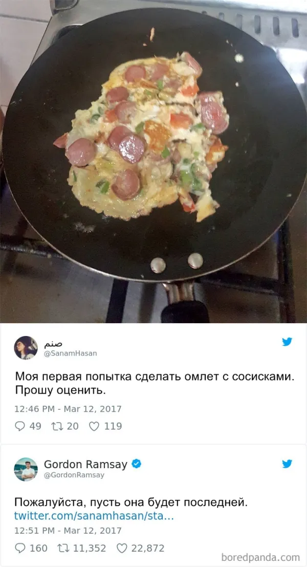 Омлет с сосисками